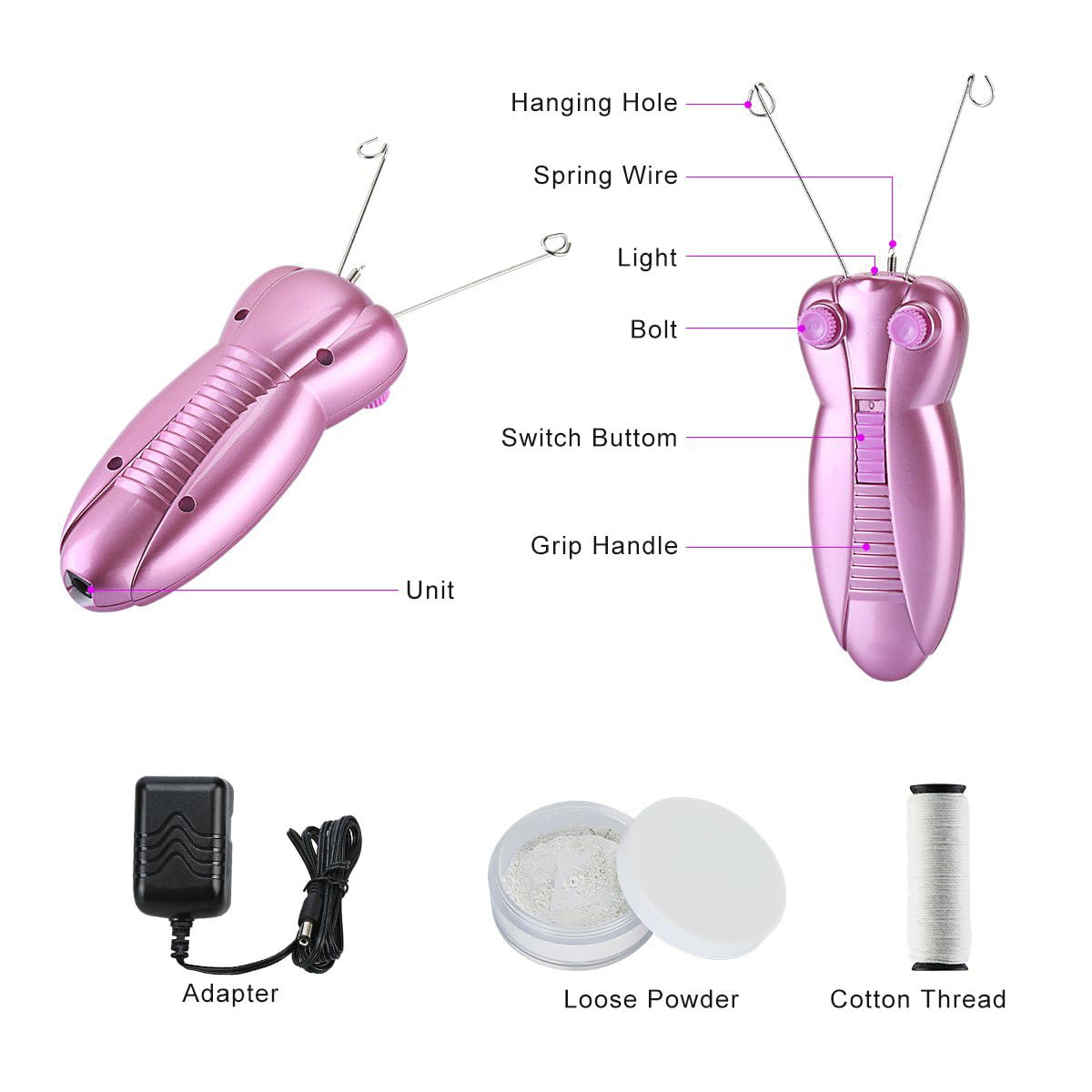 Electric Facial Hair Remover for Women – Painless Face Hair Removal Device