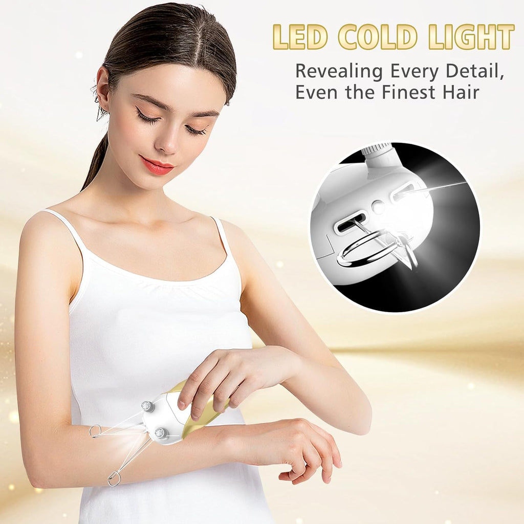 Electric Facial Threading Hair Removal Device for Women – USB Rechargeable Face Epilator for Chin, Lip, Arms & Legs